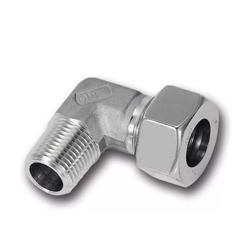 Ввертное угловое соединение с резьбой (Metric, BSPP, BSPT, NPT) 10 мм 1/4