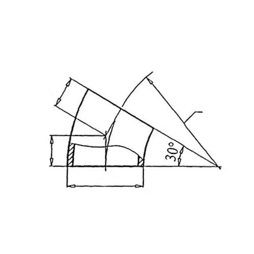 Отвод минераловатный 30 градусов 108x60 фольгированный